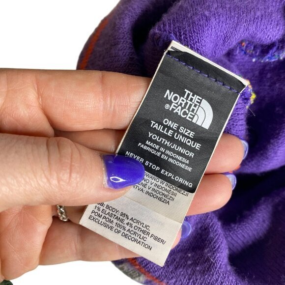 The North Face Youth Unisex Multicolor Patchwork Logo Beanie - Picture 4 of 4